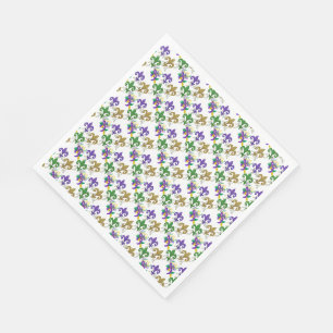 Mardi Gras fleu de lis Napkins