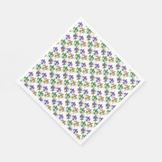 Mardi Gras fleu de lis Napkins (Corner)