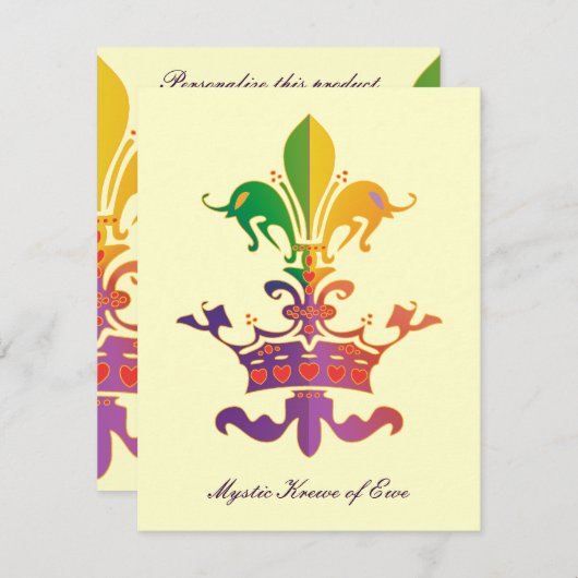 Mardi Gras Fleur de Crown (Front/Back)
