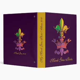 Mardi Gras Fleur de Crown Binder
