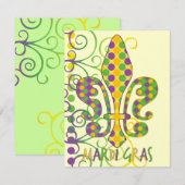 Mardi Gras Fleur de Dots (Front/Back)