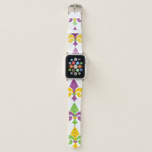 Mardi Gras Fleur de Lis Apple Watch Band