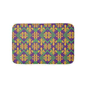 Mardi Gras Fleur de lis Bath Mat