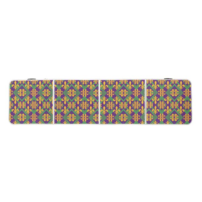 Mardi Gras Fleur de lis Beer Pong Table (Top)