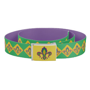 Mardi Gras Fleur De Lis Belt