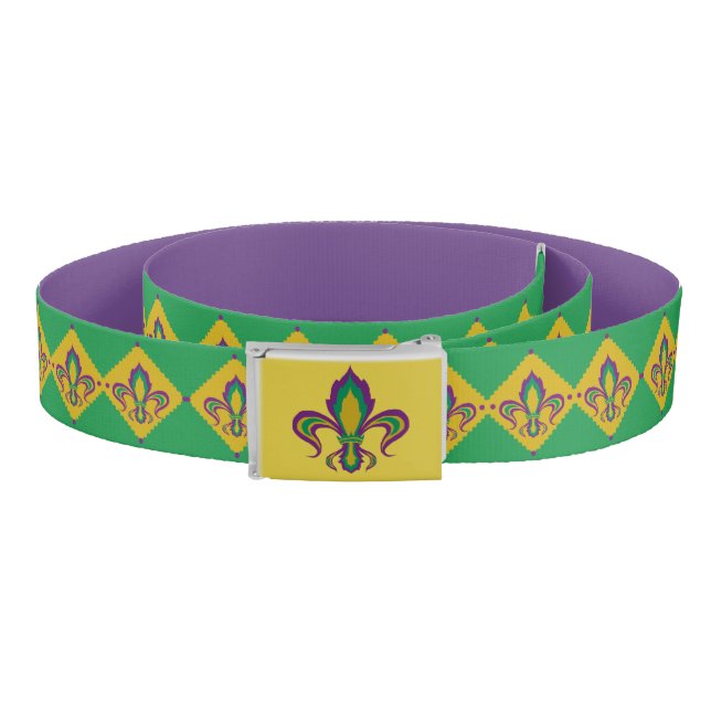 Mardi Gras Fleur De Lis Belt (Coil)