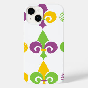 Mardi Gras Fleur de Lis Case-Mate iPhone 14 Case