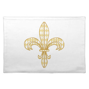 Mardi Gras Fleur De Lis Cloth Placemat