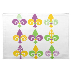 Mardi Gras Fleur de Lis Cloth Placemat