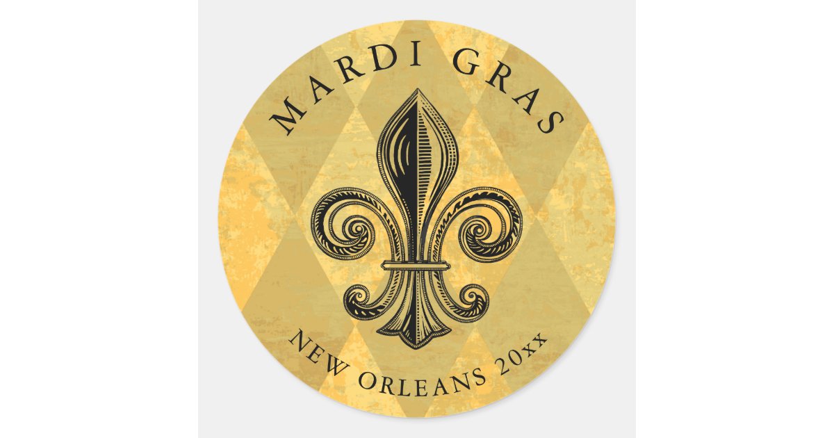 Mardi Gras Fleur-de-Lis Sticker