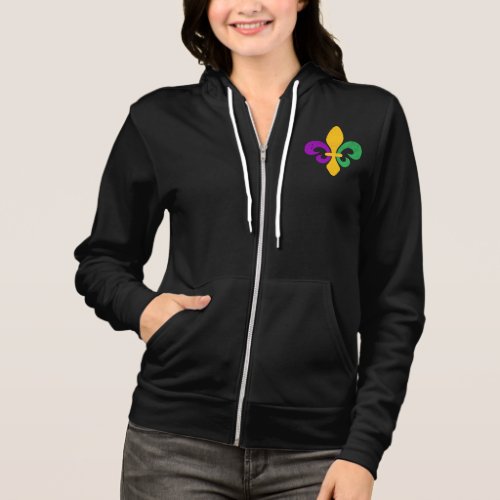 Mardi Gras Fleur De Lis Hoodie