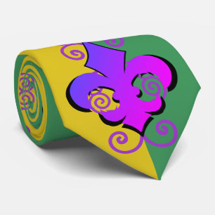 Mardi Gras Fleur-de-Lis Men's Tie