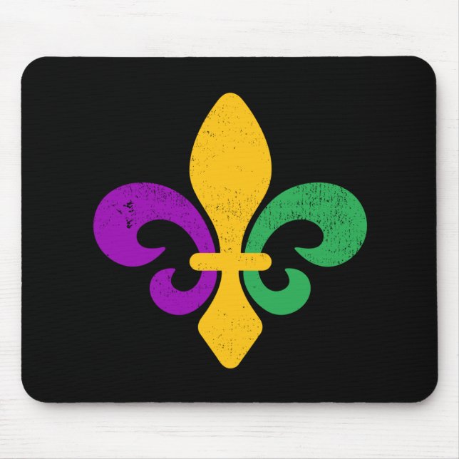 Mardi Gras Fleur De Lis Mouse Pad (Front)