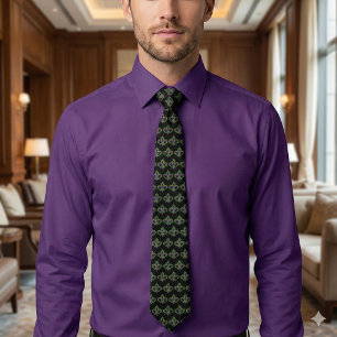 Mardi Gras Fleur-de-Lis Neck Tie