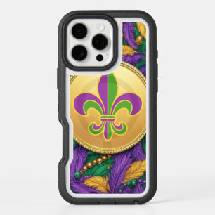 Mardi Gras Fleur de lis iPhone 16 Pro Max Case