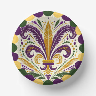 Mardi Gras fleur-de-lis Paper Bowls