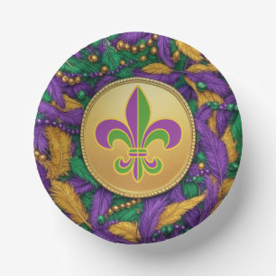 Mardi Gras Fleur de lis Paper Bowls