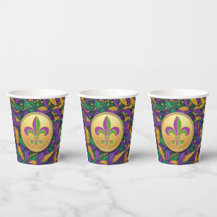 Mardi Gras Fleur de lis Paper Cups