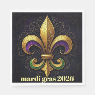 Mardi Gras Fleur de Lis Party Napkins