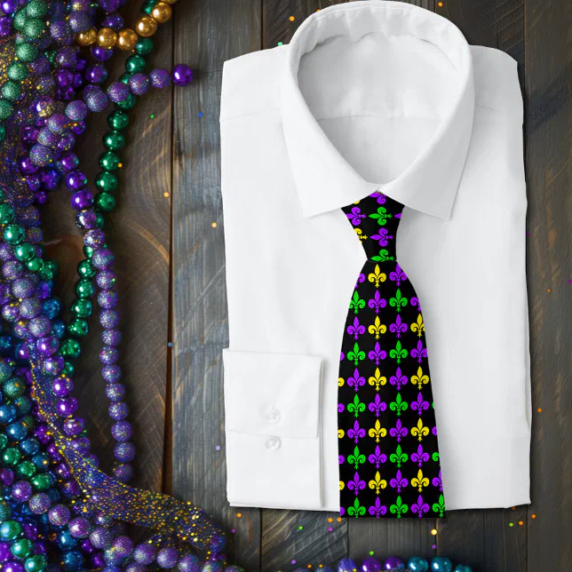 mardi gras neck tie
