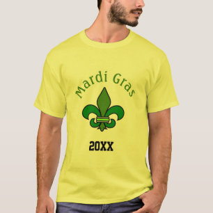 Mardi Gras Fleur de Lis Personalized Tshirt Top