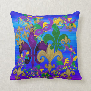 Mardi Gras Fleur de lis pillow
