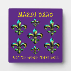Mardi Gras Fleur De Lis Plaque