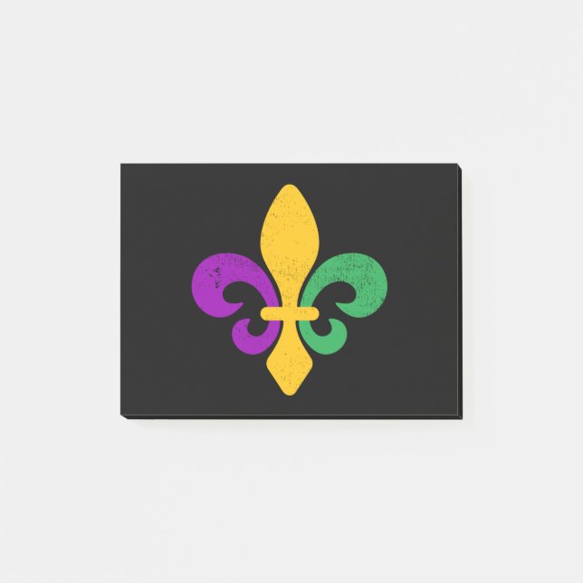 Mardi Gras Fleur De Lis Post-it Notes (Front)