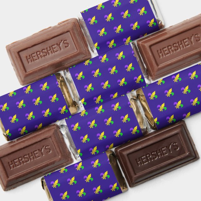 Mardi Gras Fleur-de-Lis Purple  Hershey's Miniatures (Assorted)