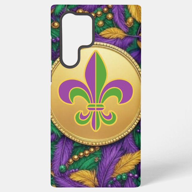 Mardi Gras Fleur de lis Samsung Galaxy Case (Back)