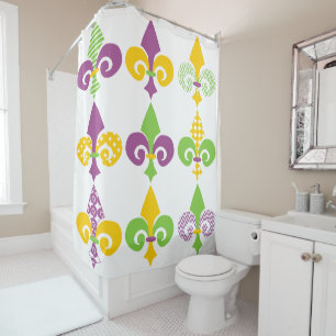 Mardi Gras Fleur de Lis Shower Curtain