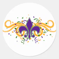 Mardi Gras Fleur-de-Lis Sticker