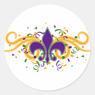 Mardi Gras Fleur-de-Lis Sticker