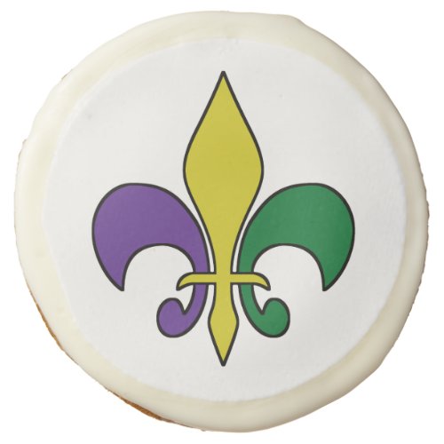 Mardi Gras  Fleur De Lis Sugar Cookie