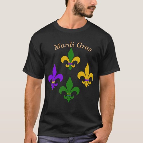 Mardi Gras Fleur de Lis  T_Shirt