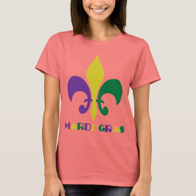 Mardi Gras ~ Fleur De Lis T-Shirt (Front)
