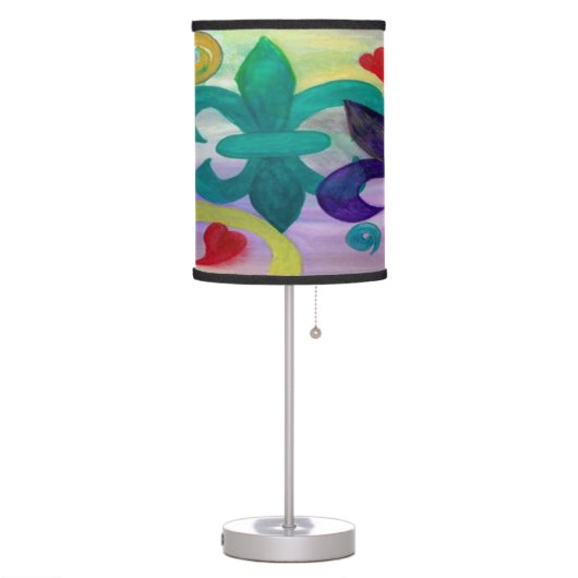 Mardi Gras Fleur de lis table lamp (Left)