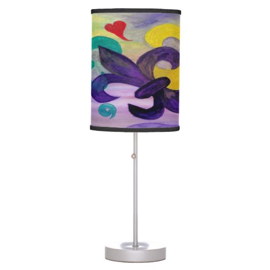 Mardi Gras Fleur de lis table lamp (Front)