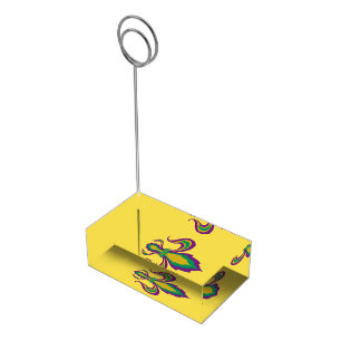 Mardi Gras Fleur De Lis Table Number Holder