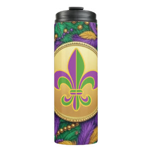 Mardi Gras Fleur de lis Thermal Tumbler
