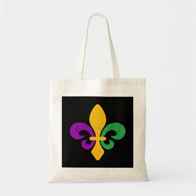 Mardi Gras Fleur De Lis Tote Bag (Front)