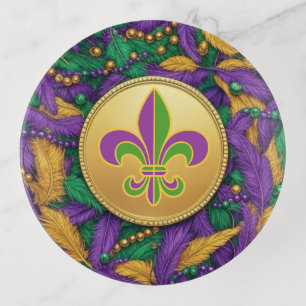 Mardi Gras Fleur de lis Trinket Tray
