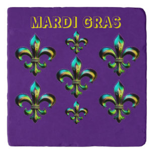 Mardi Gras Fleur De Lis Trivet
