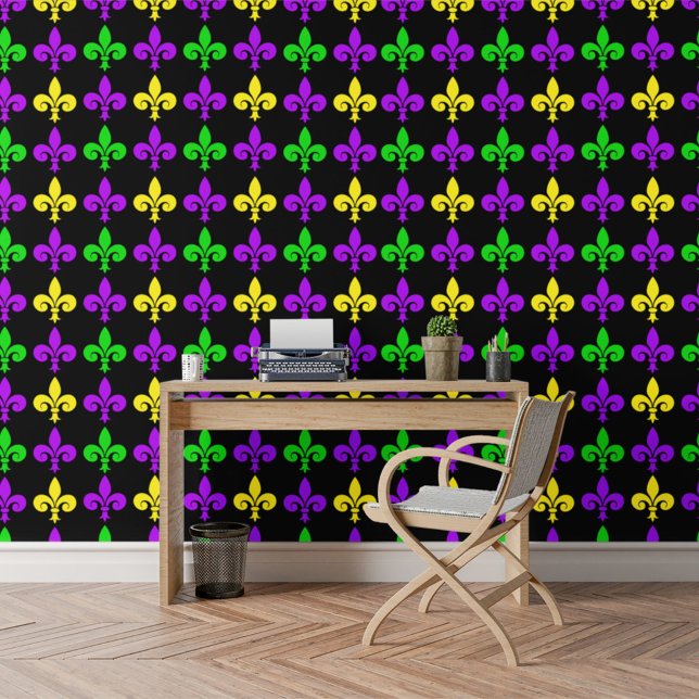 Mardi Gras Fleur de Lis Wallpaper (Creator Uploaded)