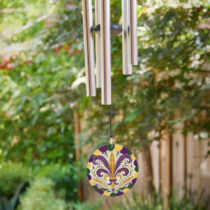 Mardi Gras fleur-de-lis Wind Chime
