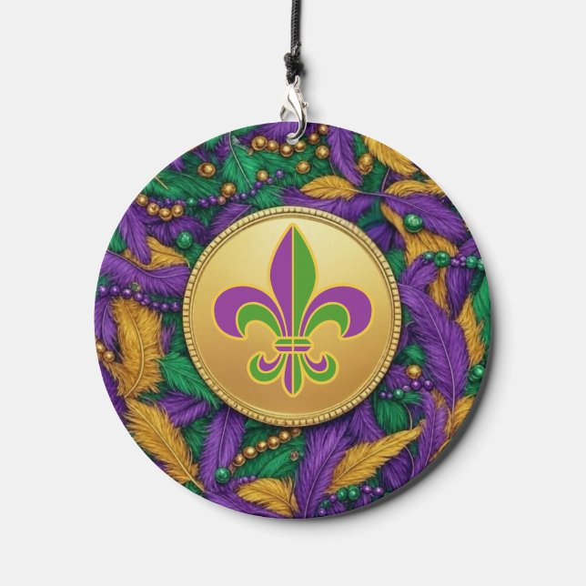 Mardi Gras Fleur de lis Wind Chime (Front)
