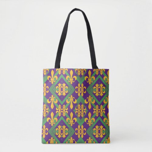 Mardi gras fleur di Lis   Tote Bag