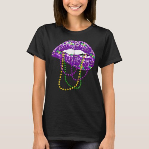 Mardi Gras for Women Lips Queen Carnival Costume G T_Shirt