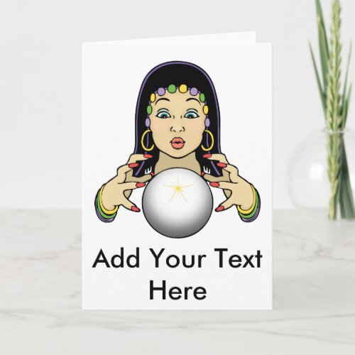 Mardi Gras Fortune Teller Card