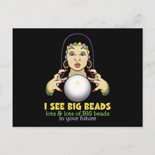 Mardi Gras Fortune Teller Postcard